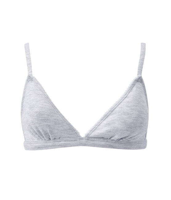 Soutien-gorge fille triangle gris POUSSIERE CHINE