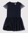 Robe manches courtes enfant fille bleu SMOKING