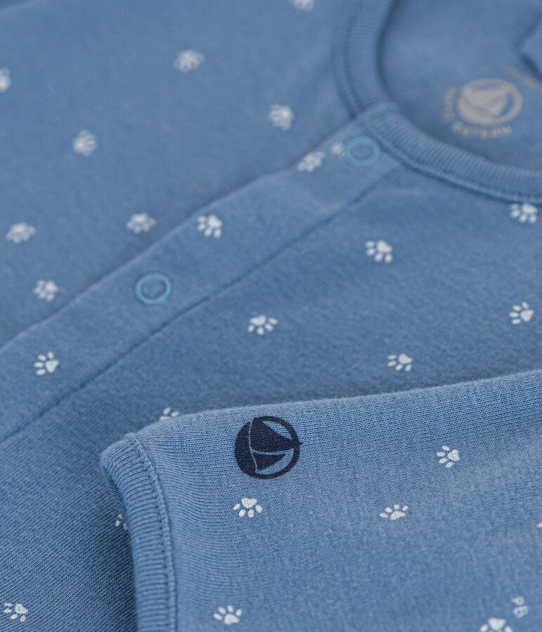 Katoenen babypyjama blauw BEACH/ MARSHMALLOW