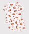 Korte katoenen kinderpyjama met brandweermanprint wit/multicouleur