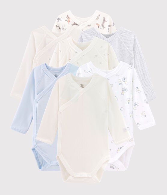 Lot surprise de 7 bodies naissance manches longues bébé variante 1