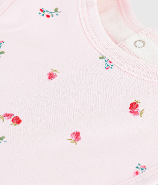 Katoenen babyslabbetje met print roze/multicouleur