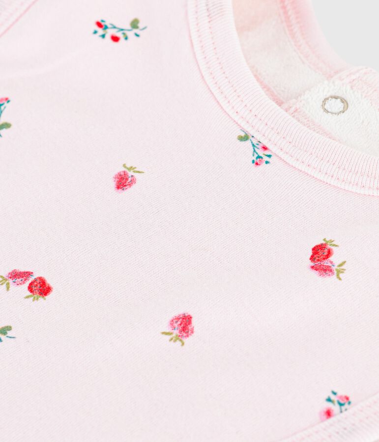 Katoenen babyslabbetje met print roze BARELY/ MULTICO