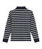 Jongenspolo met lange mouwen blauw SMOKING/beige COQUILLE