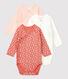 Lot de 3 bodies bébé en coton biologique