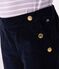 Effen fluwelen broek voor kinderen blauw SMOKING
