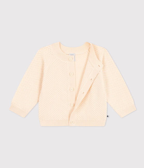 Katoenen gebreide babycardigan ecru AVALANCHE