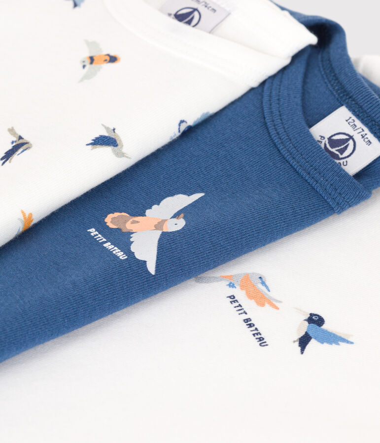 Lot de 3 bodies manches longues en coton b&eacute;b&eacute; multicouleur