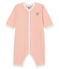 Pyjama van ribstof voor babymeisjes roze ROSAKO/wit MARSHMALLOW CN