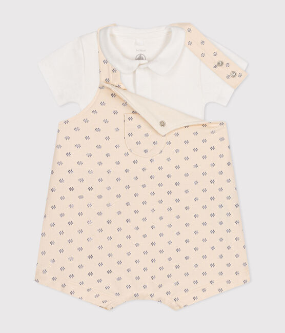 Ensemble salopette en molleton léger bébé blanc AVALANCHE/ MULTICO