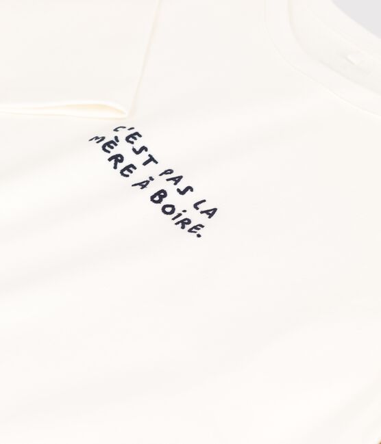 T-shirt Tajinebanane x Petit Bateau wit MARSHMALLOW