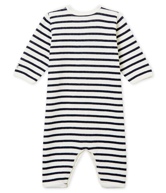 Dors bien sans pieds bébé mixte en tubique blanc MARSHMALLOW/bleu SMOKING
