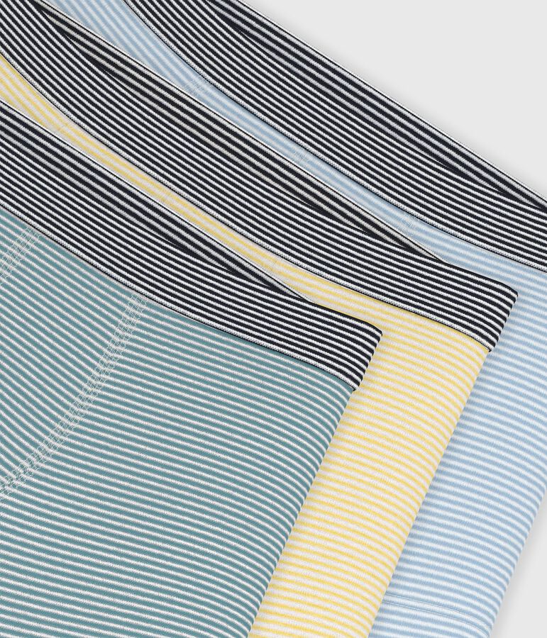 Lot de boxers enfant en coton &agrave; rayures multicouleur