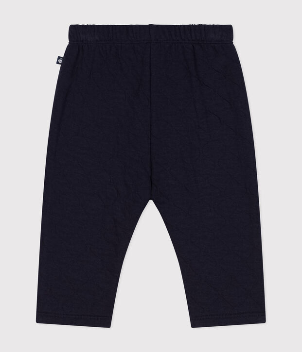 Pantalon en tubique matelass&eacute; b&eacute;b&eacute; bleu marine