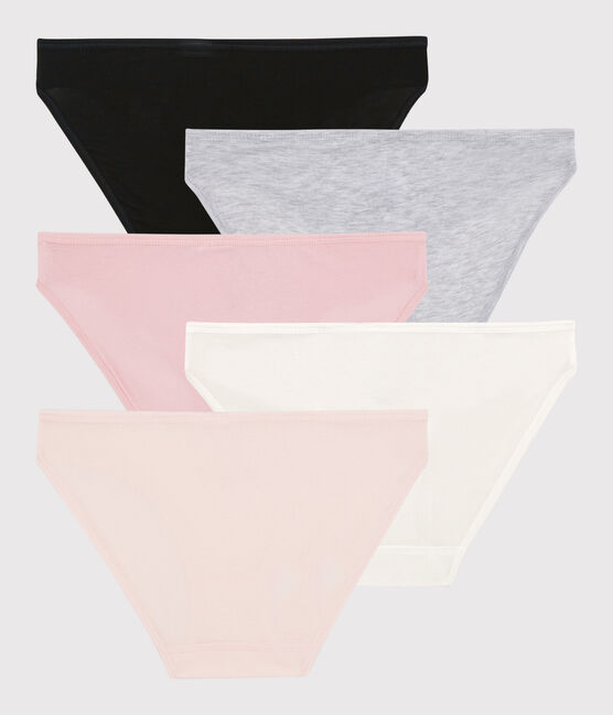 Weekset 5 lichte katoenen damesslipjes Variante 3 PACK