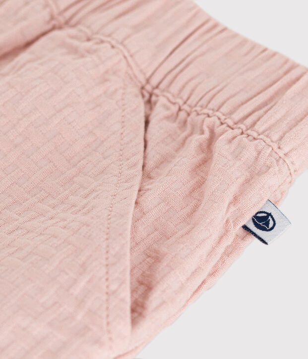 Short en fa&ccedil;onn&eacute; b&eacute;b&eacute; rose