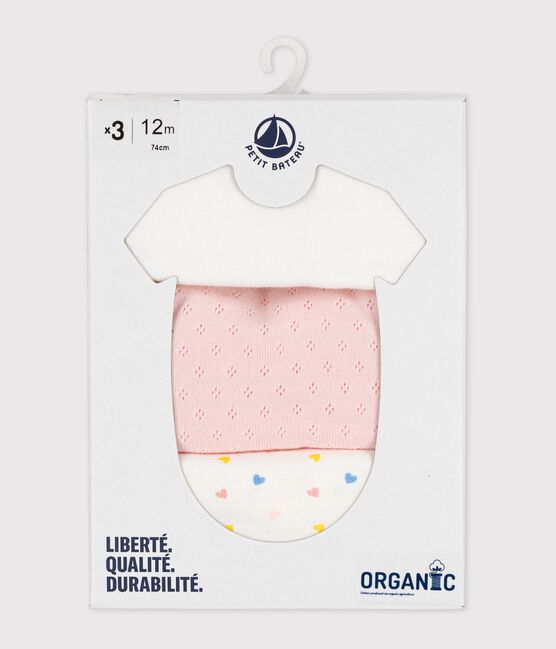 Set van 3 katoenen body's met korte mouwen variante 1