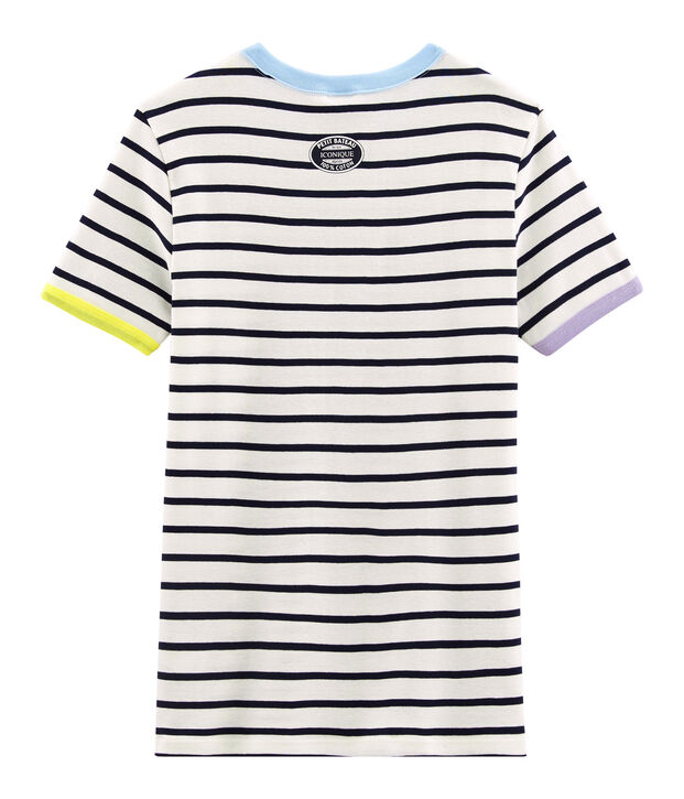 Iconisch damesshirt wit/blauw