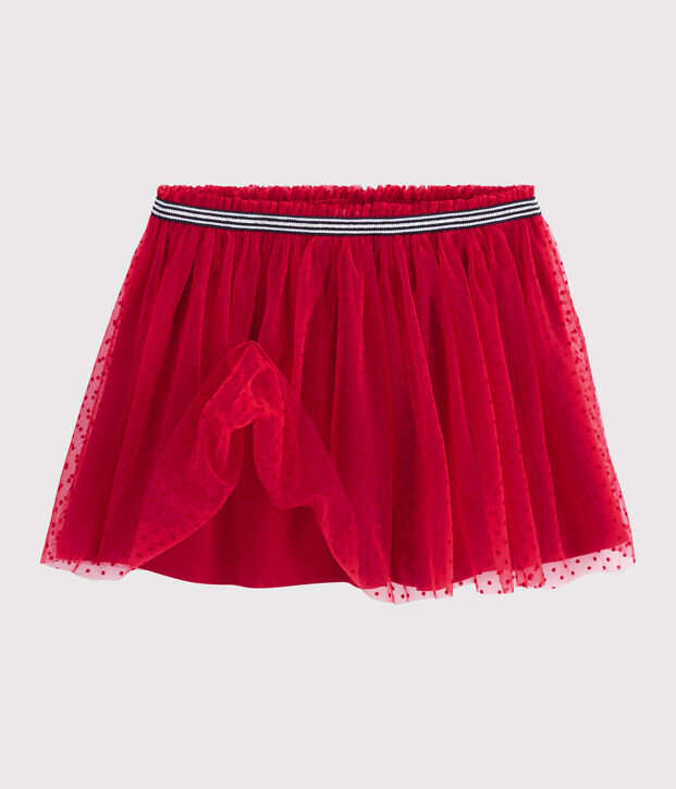 Jupe en tulle enfant fille rouge