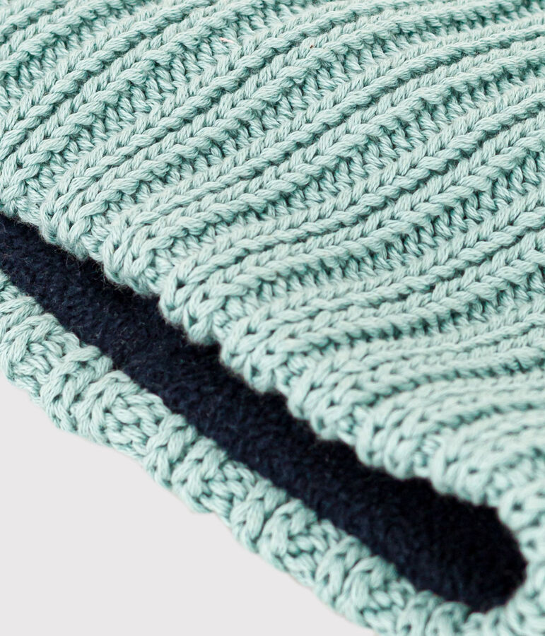 Snood en tricot doubl&eacute; en polaire b&eacute;b&eacute;/enfant gar&ccedil;on-fille vert PAUL