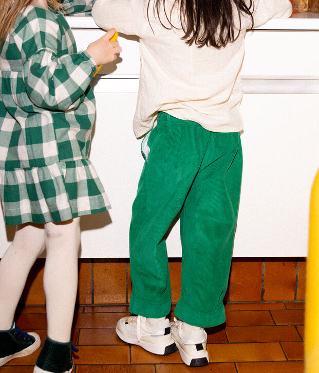 Ribfluwelen jongensbroek MATCHA