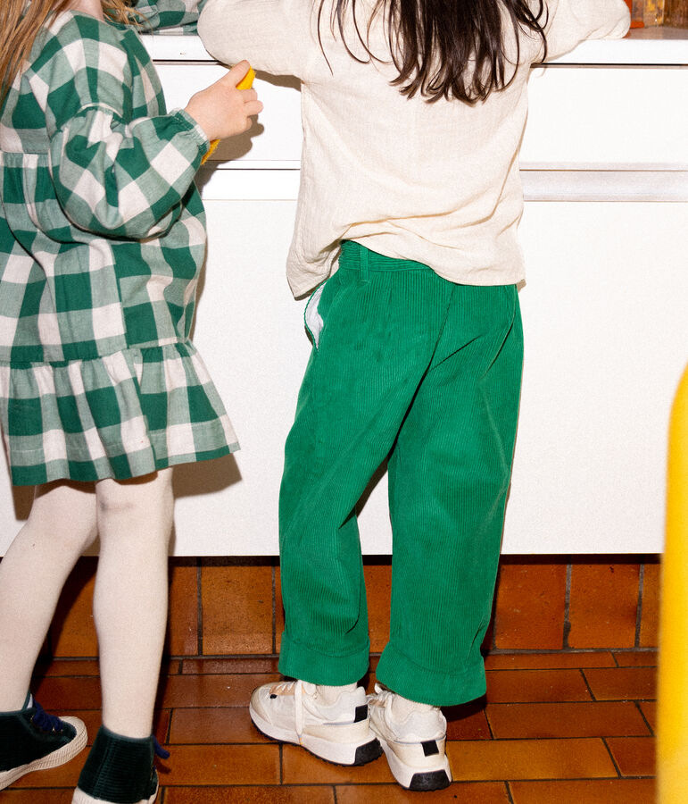 Ribfluwelen jongensbroek MATCHA