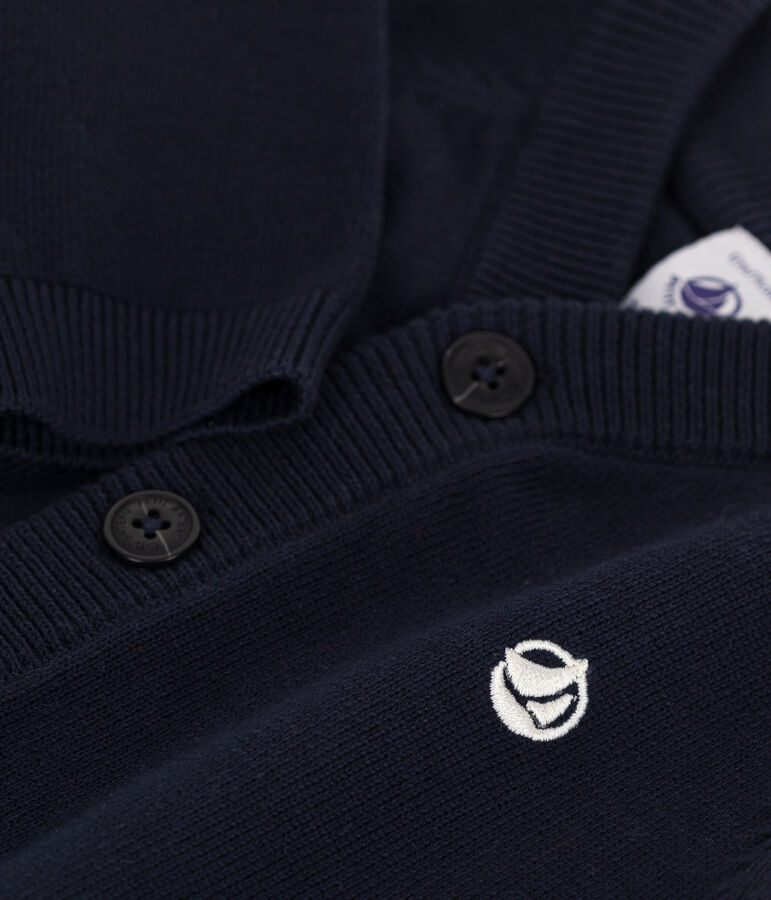 Effen katoenen babyvestje blauw