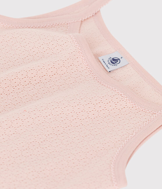 L'ICONIQUE, katoenen damesshirt met bandjes roze SALINE