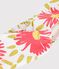 Bandeau b&eacute;b&eacute; fille en cr&eacute;pon imprim&eacute; fleuri blanc/multicouleur