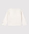 Cardigan bébé en côte 2x2 en coton biologique blanc MARSHMALLOW