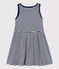 Robe rayée sans manches en coton enfant fille bleu MEDIEVAL/blanc MARSHMALLOW
