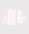 Kinderpyjama van fleece met skiprint roze/multicouleur