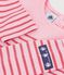 Gestreept T-shirt met lange mouwen in katoen voor baby's roze/roze