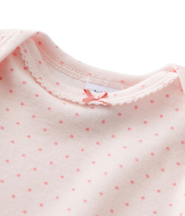 Kort pakje in wol/katoen voor babymeisjes roze/roze