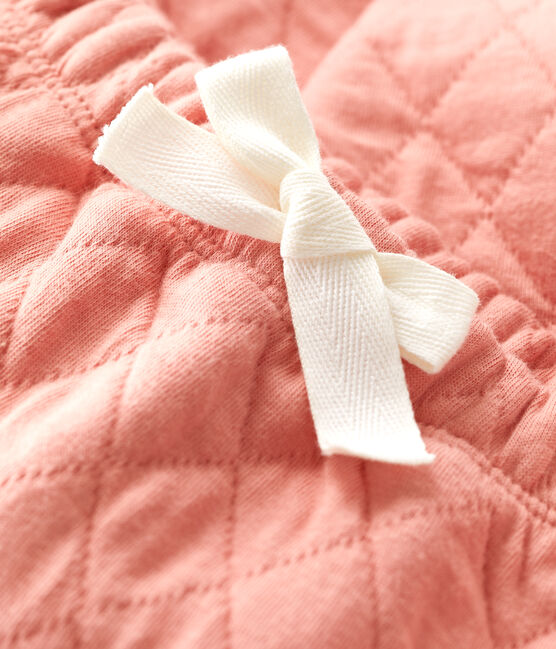 Broek in doorgestikt tubic voor baby's roze PAPAYE