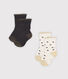Lot de 2 paires de chaussettes bébé fille