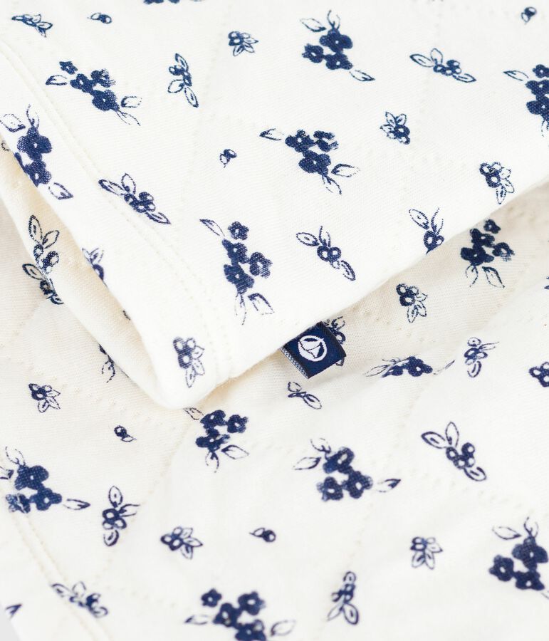 Katoenen babyjurkje met lange mouw en bloemenprint blauw MILK/ SOIR