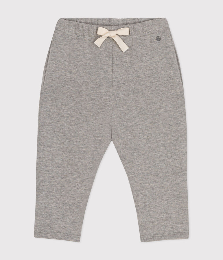 Pantalon en molleton b&eacute;b&eacute; gris