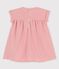 Robe manches courtes en coton bio bébé rose PAPAYE/ MARSHMALLOW