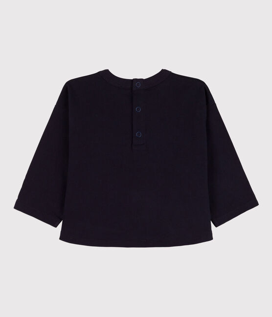 T-shirt met lange mouwen voor baby's van katoen blauw SMOKING
