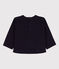 T-shirt met lange mouwen voor baby's van katoen blauw SMOKING