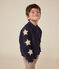 Sweatshirt in warme fleece voor jongens blauw SMOKING