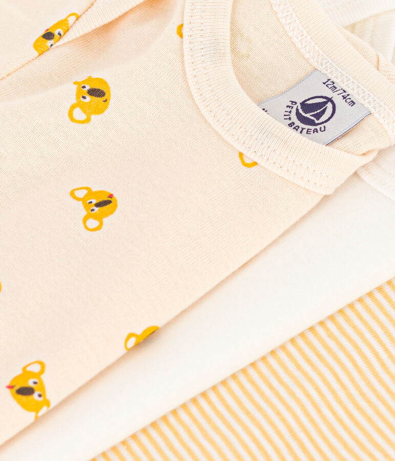 Set van 3 katoenen body's met korte mouwen en koalaprint voor baby's multicouleur