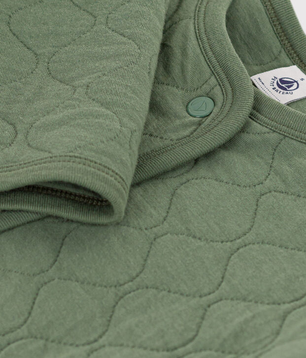 Damescardigan in gewatteerde tubic groen