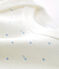 Rompertje lange mouwen babyjongen wit MARSHMALLOW/blauw ACIER