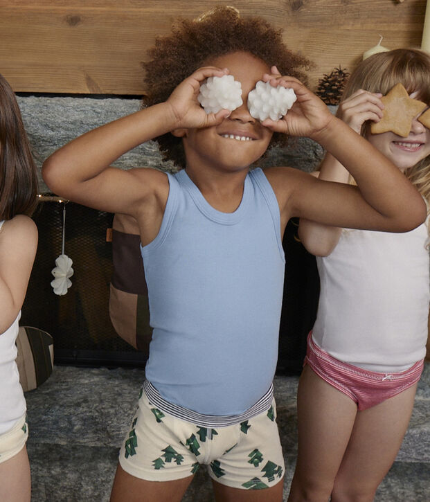 Lot de 3 boxers chalet en coton petit gar&ccedil;on multicouleur