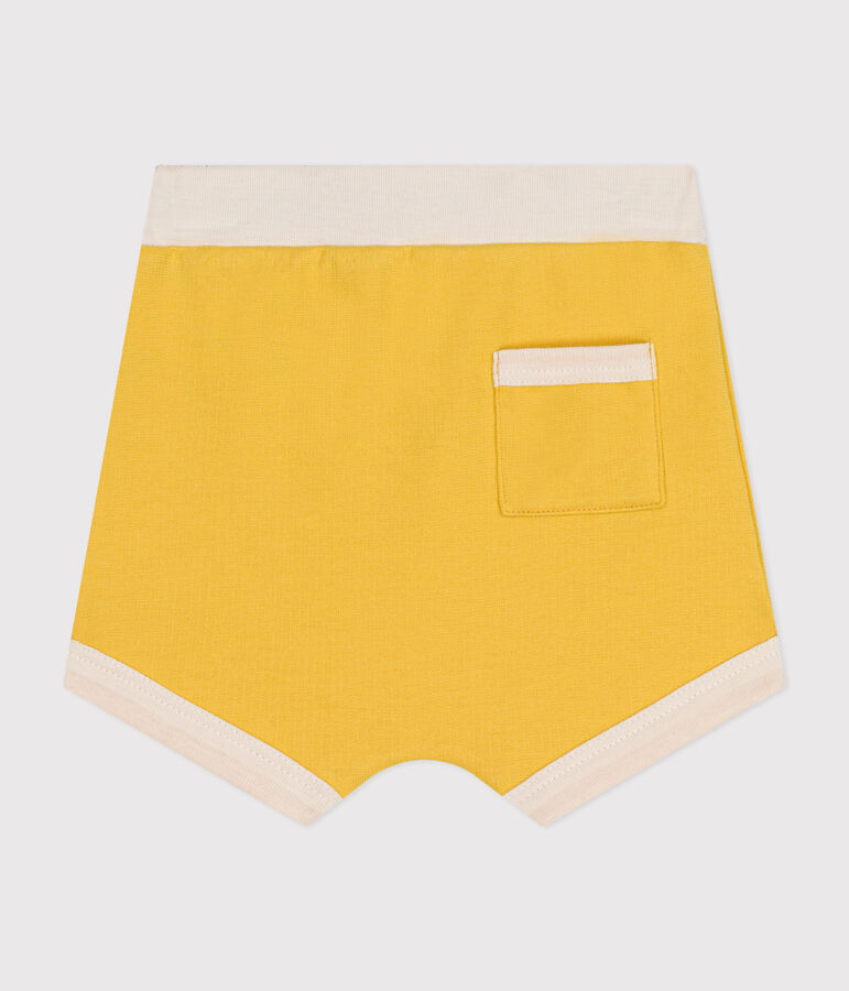Uniseks babyshort in licht molton geel NECTAR