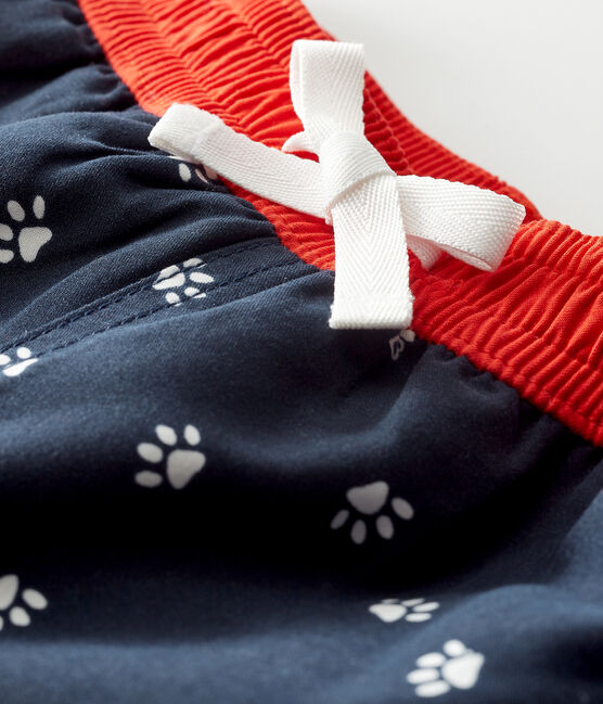 Strandshort met print babyjongen blauw SMOKING/wit MULTICO