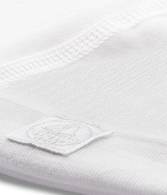 Bonnet de naissance bébé rayé milleraies rose VIENNE/blanc LAIT