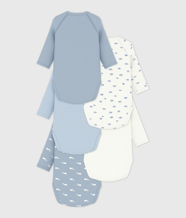 Set van katoenen babyrompertjes met lange mouwen en print multicouleur